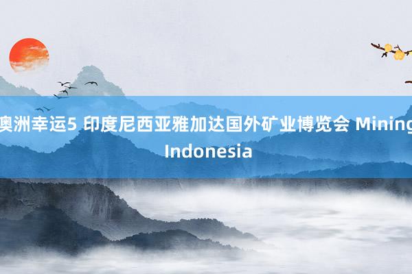 澳洲幸运5 印度尼西亚雅加达国外矿业博览会 Mining Indonesia