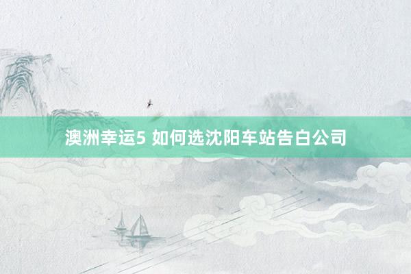 澳洲幸运5 如何选沈阳车站告白公司