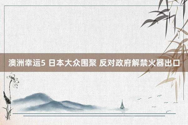 澳洲幸运5 日本大众围聚 反对政府解禁火器出口